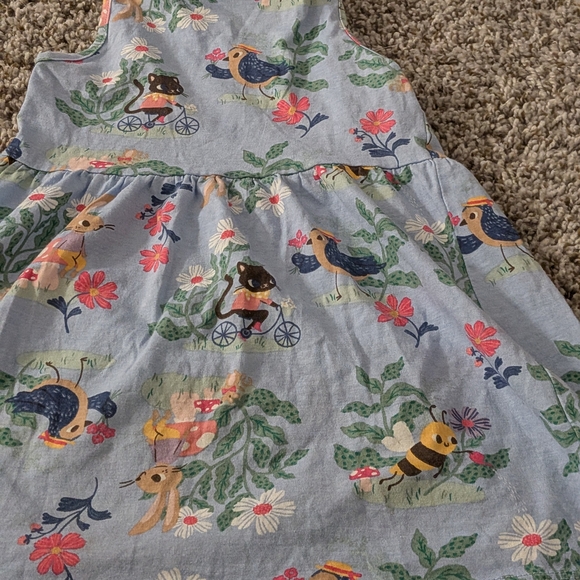 H&M Kids Blue Dress with Animal and Floral Print - Picture 4 of 4